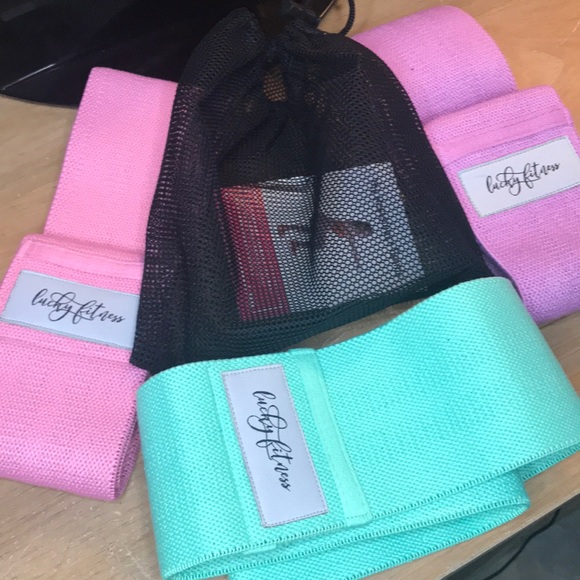 Lucky Fitness Other - Set of 3 - Fabric Resistance Bands for Legs & Glutes